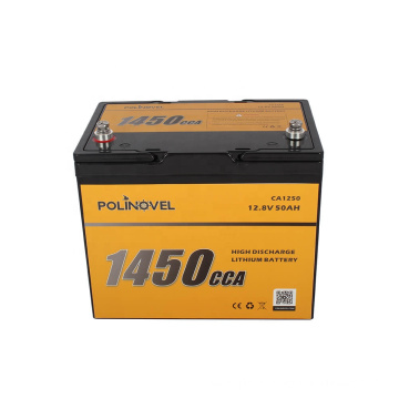 Poliovel 12V 50AH 1450cca Car Batterie de démarrage audio audio audio